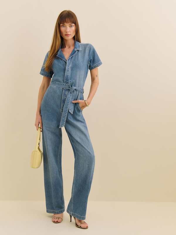 Graham Lived-in Denim Jumpsuit - Sharpe